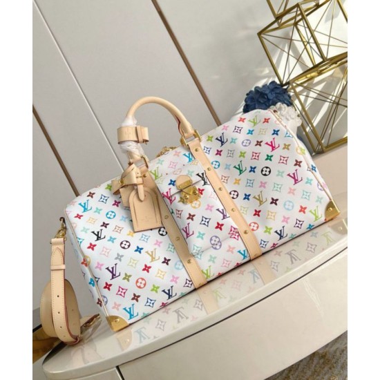 Replica Borsa Louis Vuitton LV x TM Keepall Bandouliere 45 in tela Monogram Multicolore M13742