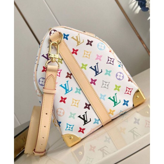 Replica Borsa Louis Vuitton LV x TM Keepall Bandouliere 45 in tela Monogram Multicolore M13742