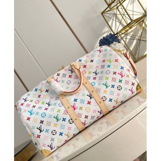 Replica Borsa Louis Vuitton LV x TM Keepall Bandouliere 45 in tela Monogram Multicolore M13742