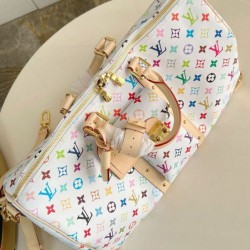 Replica Borsa Louis Vuitton LV x TM Keepall Bandouliere 45 in tela Monogram Multicolore M13742