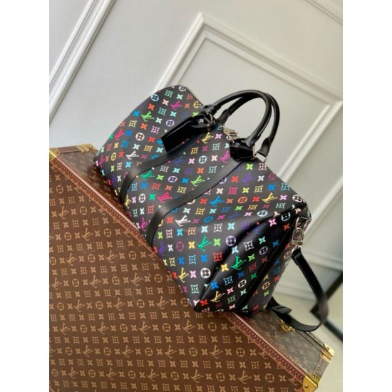 Replica Borsa Louis Vuitton LV x TM Keepall Bandouliere 50 in tela Monogram multicolore M13745