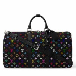 Replica Borsa Louis Vuitton LV x TM Keepall Bandouliere 50 in tela Monogram multicolore M13745