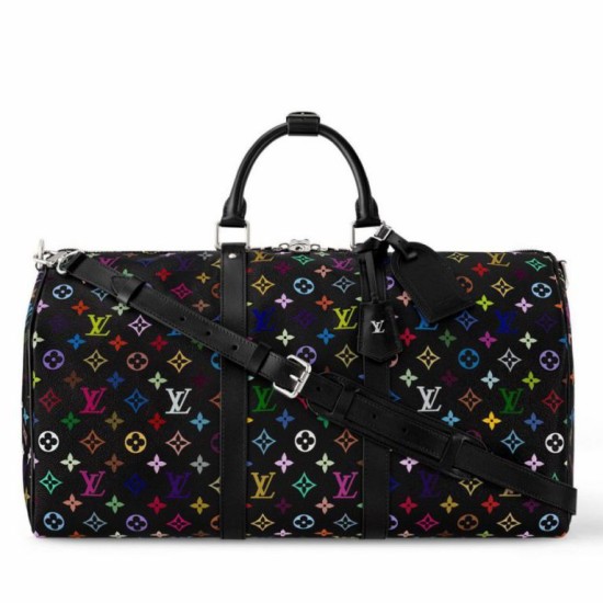 Replica Borsa Louis Vuitton LV x TM Keepall Bandouliere 50 in tela Monogram multicolore M13745