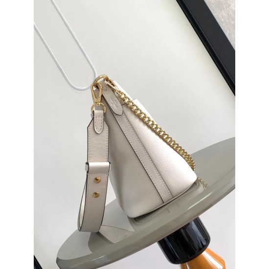 Replica Borsa Louis Vuitton Lock and Walk in pelle martellata marrone M24165