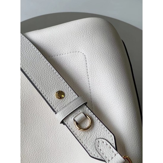 Replica Borsa Louis Vuitton Lock and Walk in pelle martellata marrone M24165