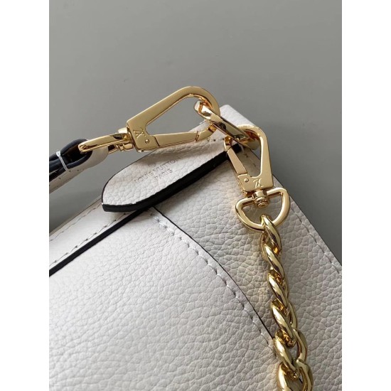 Replica Borsa Louis Vuitton Lock and Walk in pelle martellata marrone M24165
