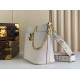 Replica Borsa Louis Vuitton Lock and Walk in pelle martellata bianca M24638