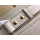Replica Borsa Louis Vuitton Lock and Walk in pelle martellata bianca M24638