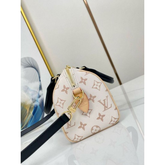 Replica Borsa Louis Vuitton Speedy Bandouliere 20 in tela Monogram Dune M46906