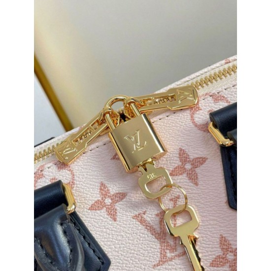 Replica Borsa Louis Vuitton Speedy Bandouliere 20 in tela Monogram Dune M46906