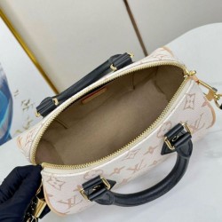 Replica Borsa Louis Vuitton Speedy Bandouliere 20 in tela Monogram Dune M46906