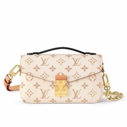 Replica Borsa Louis Vuitton Pochette Metis East West in tela Monogram Dune M46914