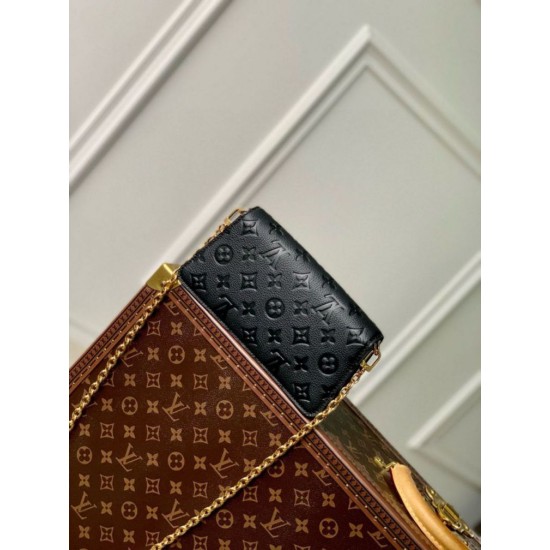 Replica Portafoglio Louis Vuitton Metis con catena in pelle Monogram Empreinte M82637