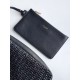 Replica Borsa a tracolla piccola Saint Laurent Le 5 À 7 morbida in rafia nera
