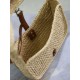 Replica Mini borsa Hobo Saint Laurent Le 5 À 7 in rafia naturale