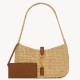 Replica Mini borsa Hobo Saint Laurent Le 5 À 7 in rafia naturale