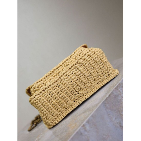 Replica Mini borsa Saint Laurent Niki in rafia naturale
