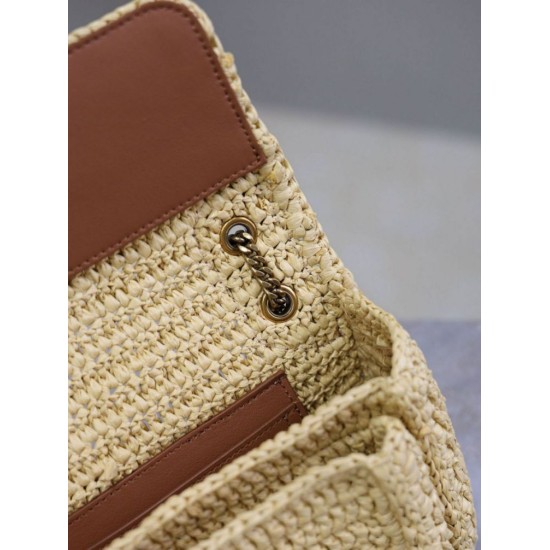 Replica Mini borsa Saint Laurent Niki in rafia naturale