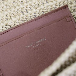 Replica Mini borsa Saint Laurent Niki in rafia naturale