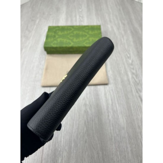 Replica Portafoglio continentale Gucci GG Marmont bicolore 456116 Nero Imitazioni Falso