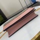 Replica Portafoglio Gucci GG Marmont con catena 497985 Rosa Imitazioni Falso