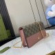 Replica Portafoglio Gucci GG Marmont con catena 497985 Rosa Imitazioni Falso