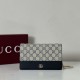 Replica Portafoglio Gucci GG Marmont con catena 497985 Nero Imitazioni Falso