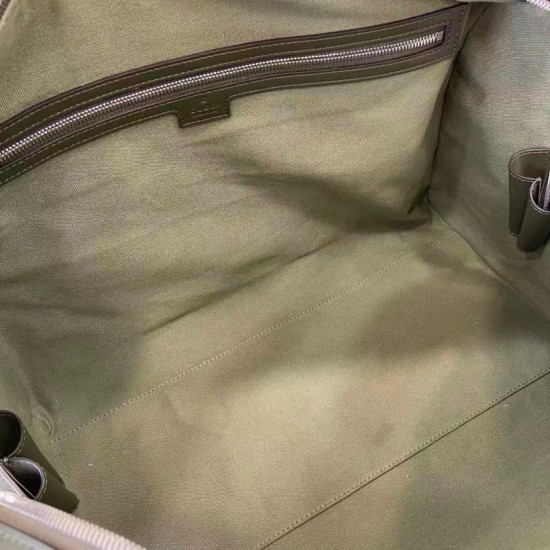 Replica Borsa da viaggio media Gucci GG Monogram 792074 Verde Imitazioni Falso
