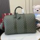 Replica Borsa da viaggio media Gucci GG Monogram 792074 Verde Imitazioni Falso