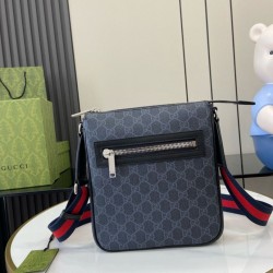 Replica Borsa a tracolla piccola Gucci GG Monogram 792082 Nero Imitazioni Falso