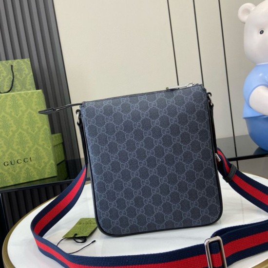 Replica Borsa a tracolla piccola Gucci GG Monogram 792082 Nero Imitazioni Falso