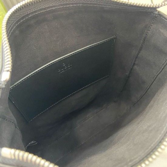 Replica Borsa a tracolla piccola Gucci GG Monogram 792082 Nero Imitazioni Falso