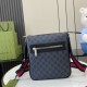 Replica Borsa a tracolla piccola Gucci GG Monogram 792082 Nero Imitazioni Falso