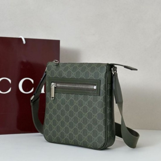 Replica Borsa a tracolla piccola Gucci GG Monogram 792082 Verde Imitazioni Falso