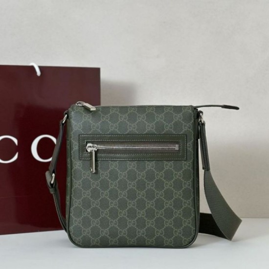 Replica Borsa a tracolla piccola Gucci GG Monogram 792082 Verde Imitazioni Falso