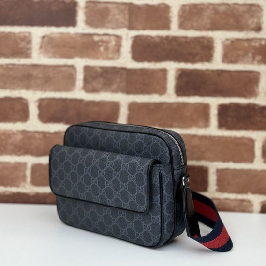 Replica Borsa a tracolla piccola Gucci GG Nero 795479 Imitazioni Falso
