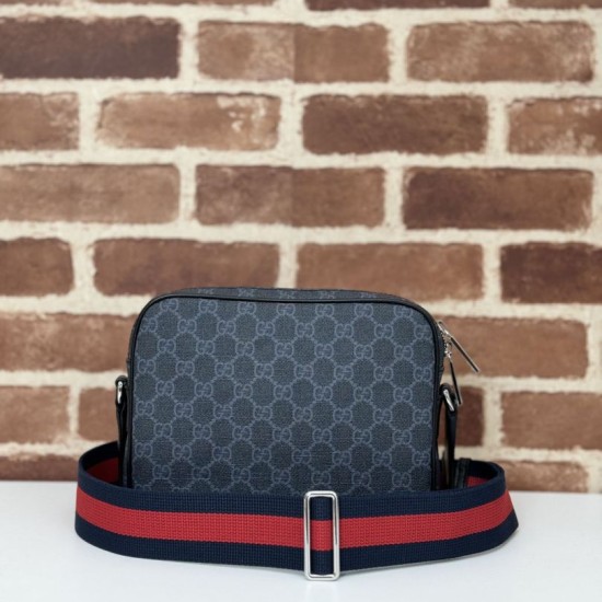 Replica Borsa a tracolla piccola Gucci GG Nero 795479 Imitazioni Falso