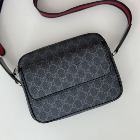 Replica Borsa a tracolla piccola Gucci GG Nero 795479 Imitazioni Falso
