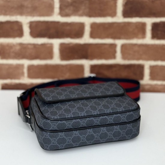 Replica Borsa a tracolla piccola Gucci GG Nero 795479 Imitazioni Falso