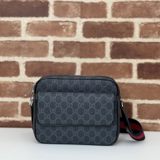 Replica Borsa a tracolla piccola Gucci GG Nero 795479 Imitazioni Falso