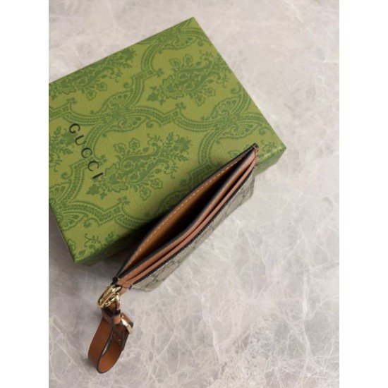 Replica Porta carte Gucci GG Emblem con tracolla 819121 Marrone Imitazioni Falso