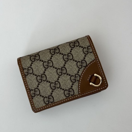 Replica Portafoglio piccolo Gucci GG Emblem 820692 Marrone Imitazioni Falso