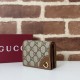 Replica Portafoglio piccolo Gucci GG Emblem 820692 Marrone Imitazioni Falso
