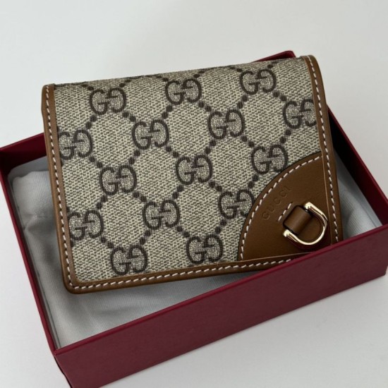 Replica Portafoglio piccolo Gucci GG Emblem 820692 Marrone Imitazioni Falso