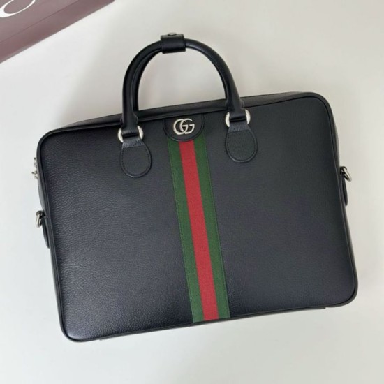 Replica Cartella da uomo Gucci Ophidia grande 834461 Nero Imitazioni Falso