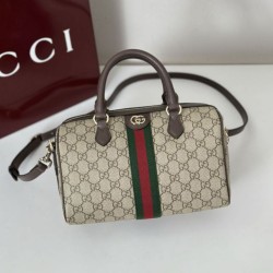 Replica Borsa bauletto media Gucci Ophidia 836825 Marrone Imitazioni Falso
