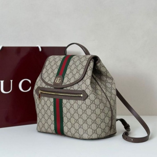 Replica Zaino medio Gucci Ophidia da donna 836855 Marrone Imitazioni Falso