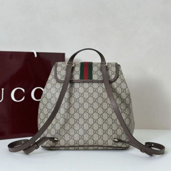 Replica Zaino medio Gucci Ophidia da donna 836855 Marrone Imitazioni Falso