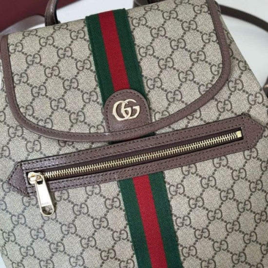 Replica Zaino medio Gucci Ophidia da donna 836855 Marrone Imitazioni Falso