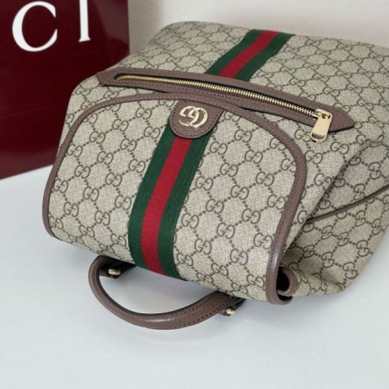Replica Zaino medio Gucci Ophidia da donna 836855 Marrone Imitazioni Falso